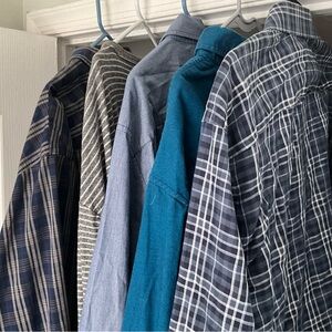 3XLT Mens Shirts Lot Of 5 Long Sleeve Button Up, Pull Over, Tall